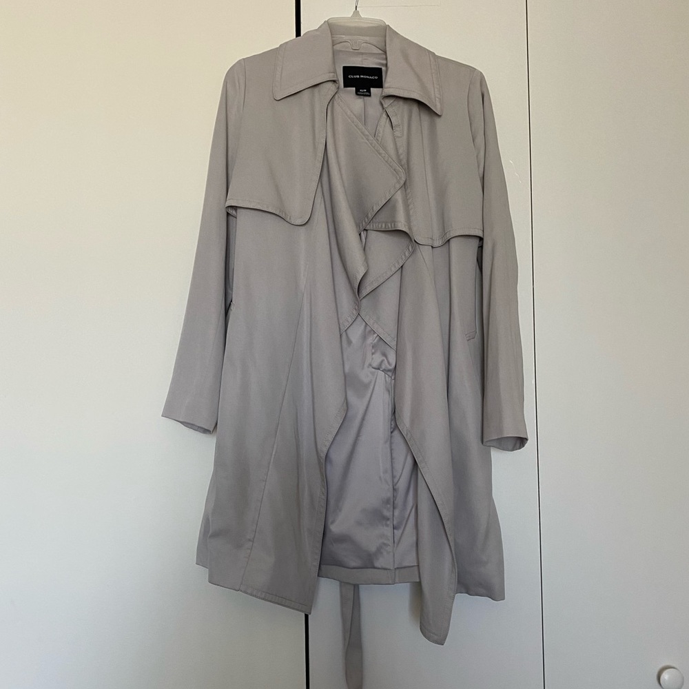 Club Monaco Trench Coat in light grey